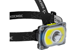 Фонарь налобный  акк литиевый 3 Вт+5Вт, IP54  КОСМОС 