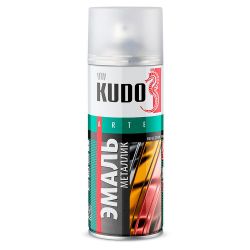 Эмаль акриловая аэрозоль металлик серебряная  520мл  KUDO