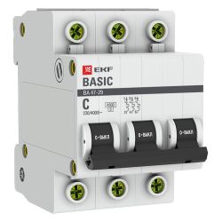 Автомат   25А, 3п, ВА-4729  EKF Basic