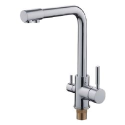 Смеситель для кухни 35 карт.  LEDEME  с бок. ручкой, вых для питьевой воды