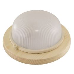 Светильник 1301 круг 60Вт Е27 баня СОСНА стекло IP54  TDM