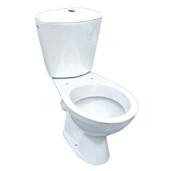 Унитаз белый УНИВЕРСАЛ компакт, арматура, без сиденья  ЛЗСФ