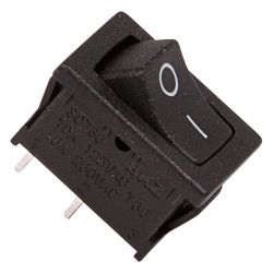 Выключатель клавишный 250В 6А (2с) ON-OFF черн. Mini (RWB-201; SC-768) Rexant