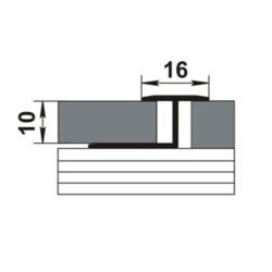 Профиль гибкий стыковочный  ЛК 15.2700.001 алюминий