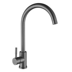 Смеситель для кухни 35 карт.  GOLDEN FOX LOMOND  с бок. ручкой, R-излив, нерж