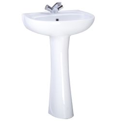 Умывальник с пьед. белый ВЕРСИЯ  с отв. 455х565х175  SANTERI (Воротынск)