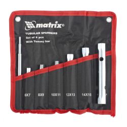Набор ключей трубчатых 6- 17мм  7шт  MATRIX