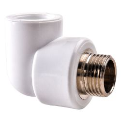 Уголок   20 -  1/2" НР PPR серый  РВК