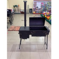 Мангал металлический 900х300х800 толщина стали 5мм УДАЧНЫЙ 3 в 1