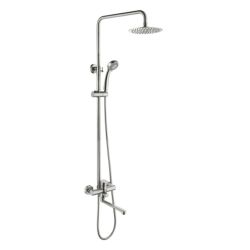 Смеситель ванн.-душ. 35 карт.  LEDEME  стационарный, нерж, сатин