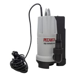 Насос дренажный НД-15500П/35В (258л.м.,напор 8м, д.ч.35мм, 900Вт) РЕСАНТА