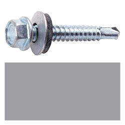 Саморез кровельн. металл 5,5х  19 оцинк RAL 7004 (серый)
