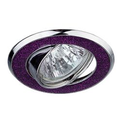 Светильник точечный MR16  GU5.3 12В 50Вт DK18 CH/SHPU 85/75мм фиолетовый блеск/хром  ЭРА