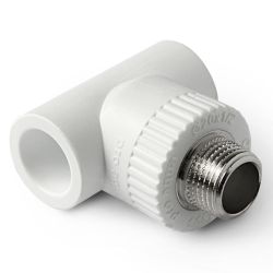 Тройник   32 -   3/4" НР PPR белый  PRO AQUA
