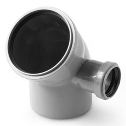 Отвод 110х50/45* левый  ПЛАСТФИТИНГ