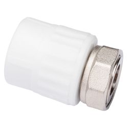 Муфта с накидной гайкой 20 -  1/2" PPR белый  VALFEX