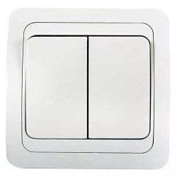 Выключатель 2кл.с/п  CLASSICO белый ASD