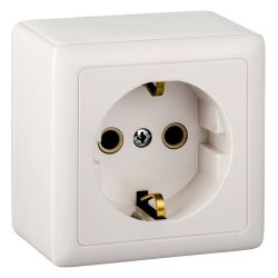 Розетка 1-ая о/п с/з SCHNEIDER ELECTRIC Хит белый