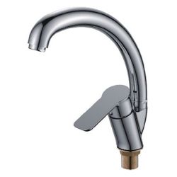 Смеситель для кухни 35 карт.  LEDEME  с бок. ручкой, литой излив, на гайке