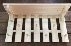 Вешалка с полкой для шапок 5 крючков