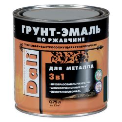 Грунт-эмаль по ржавчине красная   0,75л  RAL3001  DALI