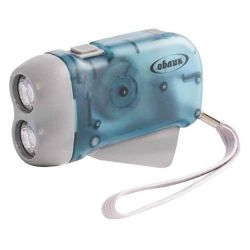 Фонарь ОБЛИК э/динамический 502 прозрач. голубой/пластик, 2 режима 