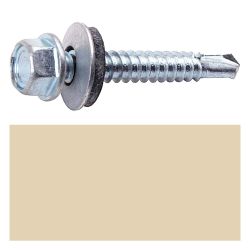 Саморез кровельн. металл 5,5х  19 оцинк RAL 1015 (бежевый)