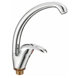 Смеситель для кухни 35 карт.  LEDEME  с бок. ручкой, литой излив