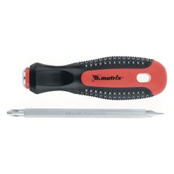 Отвертка 2 в 1 с двухсторон. стержнем PH 2/SL 6 -  3-х комп. ручка  MATRIX Fusion