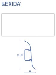 Плинтус LEXIDA 55х2200мм Белый