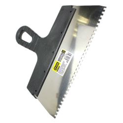 Шпатель нерж зубчатый 250мм, зуб 10х10мм  ON