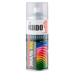 Эмаль алкидная аэрозоль винно-красная  520мл  KUDO (RAL 3005)
