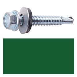 Саморез кровельн. металл 5,5х  19 оцинк RAL 6002 (зеленый)