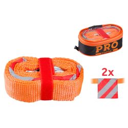 Трос буксировочный крюк-крюк   3,5т х 4,0м лента 50мм  STARTUL PRO (с флажками)