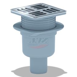 Трап   50 прямой нерж. 120х120мм гидрозатвор, рег. решетка  АНИПЛАСТ