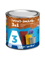 Грунт-эмаль по ржавчине серая   1,9л  А3