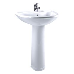 Умывальник с пьедесталом черный ПРЕСТИЖ с отв. 635х464х854  ТД КЕРАМИКА