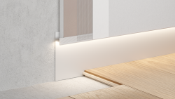 Скрытый плинтус / Теневой профиль Ликорн С-02.2.1 серебристый