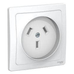 Розетка силовая 1-ая с/п 2P+N 32A 250В  SCHNEIDER ELECTRIC BLANCA Белый