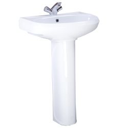 Умывальник с пьед. белый ВЕСТ с отв. 475х564х850  SANTERI (Воротынск)