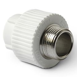 Муфта комб. 20 -   3/4" НР PPR белый  PRO AQUA