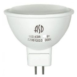 Лампа светодиод точечная MR16   5.5Вт, 220В, GU5.3, холод (6500К)  ASD