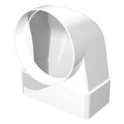 Отвод ПВХ 60 х 200мм х 125мм на воздуховод  ЭРА