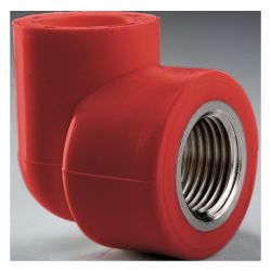 Уголок   25 -  3/4" ВР PPR красный  РВК AntiFire