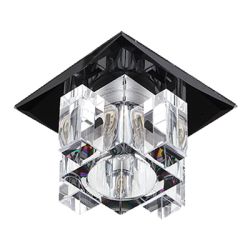 Светильник точечный G9  220В 40Вт DK2 BK/WH 90х90/50мм черный/прозрачный  ЭРА