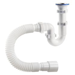 Сифон 40  ОРИО нерж. трубчатый с гофрой 40х40-50