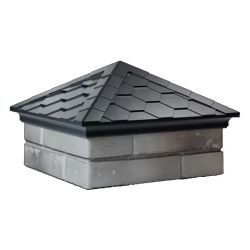 Колпак Everest 390х390мм с посадкой на 1,5 кирпича черный