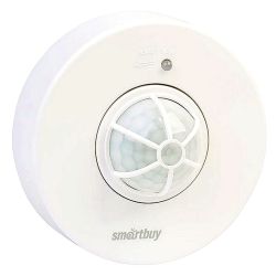Датчик движения  потолочный 1200Вт, 360*,   8м белый  SMARTBUY