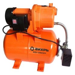 Насосная станция  АСВ 1200/24Ч  (24л., 220В, 1200Вт) ВИХРЬ