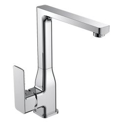 Смеситель для кухни 35 карт.  GOLDEN FOX EXMOOR  с бок. ручкой, литой излив